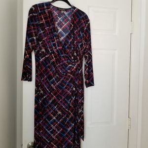 Black Label Evan Picone Faux Wrap Dress